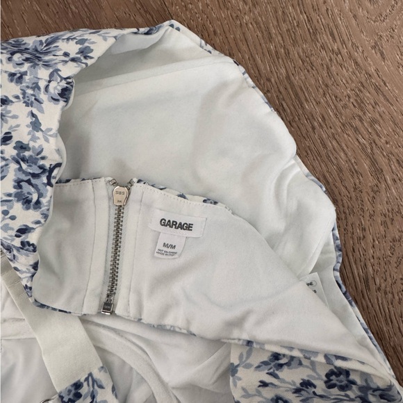 Garage Blue Floral corset crop top - Picture 3 of 3